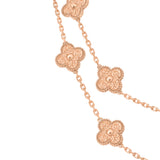 Van Cleef & Arpels Vintage Alhambra Long Necklace 20 Motifs 18K Rose Gold