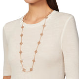 Van Cleef & Arpels Vintage Alhambra Long Necklace 20 Motifs 18K Rose Gold