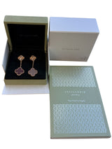 Van Cleef & Arpels Vintage Alhambra Guilloché Carnelian Earrings 18K Rose Gold