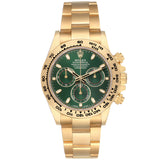 Rolex Daytona Chronograph Yellow Gold John Mayer Green Dial Mens Watch 116508