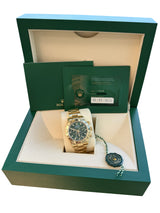 Rolex Daytona Chronograph Yellow Gold John Mayer Green Dial Mens Watch 116508