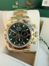 Rolex Daytona Chronograph Yellow Gold John Mayer Green Dial Mens Watch 116508