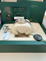 Rolex Lady-Datejust 28mm Silver Diamond Dial Yellow Gold Steel Watch 279173