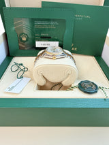 Rolex Lady-Datejust 28mm Silver Diamond Dial Yellow Gold Steel Watch 279173