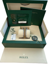 Rolex Lady-Datejust 28mm Silver Diamond Dial Yellow Gold Steel Watch 279173