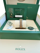 Rolex Lady-Datejust 28mm Silver Diamond Dial Yellow Gold Steel Watch 279173