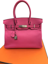Hermès Birkin 30 Rose Shocking Swift Leather With Palladium Hardware Handbag