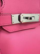 Hermès Birkin 30 Rose Shocking Swift Leather With Palladium Hardware Handbag