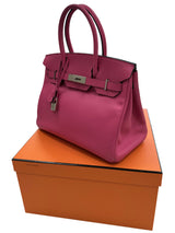 Hermès Birkin 30 Rose Shocking Swift Leather With Palladium Hardware Handbag