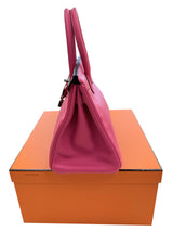 Hermès Birkin 30 Rose Shocking Swift Leather With Palladium Hardware Handbag