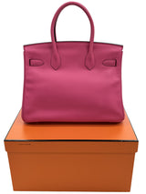 Hermès Birkin 30 Rose Shocking Swift Leather With Palladium Hardware Handbag