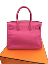 Hermès Birkin 30 Rose Shocking Swift Leather With Palladium Hardware Handbag