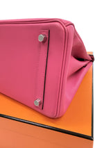 Hermès Birkin 30 Rose Shocking Swift Leather With Palladium Hardware Handbag