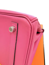 Hermès Birkin 30 Rose Shocking Swift Leather With Palladium Hardware Handbag