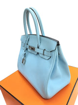 Hermès Birkin 30 Blue Atoll Epsom Leather With Palladium Hardware