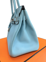 Hermès Birkin 30 Blue Atoll Epsom Leather With Palladium Hardware