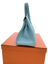 Hermès Birkin 30 Blue Atoll Epsom Leather With Palladium Hardware