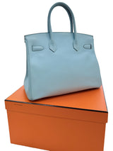 Hermès Birkin 30 Blue Atoll Epsom Leather With Palladium Hardware