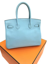 Hermès Birkin 30 Blue Atoll Epsom Leather With Palladium Hardware