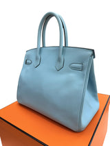 Hermès Birkin 30 Blue Atoll Epsom Leather With Palladium Hardware