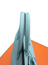 Hermès Birkin 30 Blue Atoll Epsom Leather With Palladium Hardware