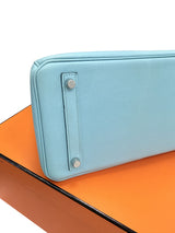 Hermès Birkin 30 Blue Atoll Epsom Leather With Palladium Hardware