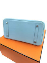 Hermès Birkin 30 Blue Atoll Epsom Leather With Palladium Hardware