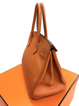 Hermès Birkin 30 Orange Togo Leather With Gold Hardware Handbag
