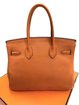 Hermès Birkin 30 Orange Togo Leather With Gold Hardware Handbag