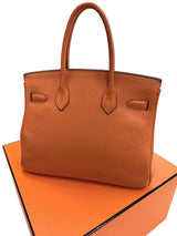 Hermès Birkin 30 Orange Togo Leather With Gold Hardware Handbag