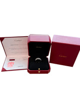 Cartier Love Ring Classic Model Paved With 6 Diamonds 18k White Gold