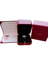 Cartier Love Ring Classic Model Paved With 6 Diamonds 18k White Gold