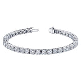 Platinum 9.00 CTW Natural Diamond Tennis Bracelet 38 Round Brilliant Diamonds