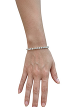 Platinum 9.00 CTW Natural Diamond Tennis Bracelet 38 Round Brilliant Diamonds