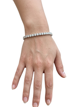 Platinum 9.00 CTW Natural Diamond Tennis Bracelet 38 Round Brilliant Diamonds