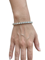 Platinum 9.00 CTW Natural Diamond Tennis Bracelet 38 Round Brilliant Diamonds