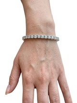 Platinum 9.00 CTW Natural Diamond Tennis Bracelet 38 Round Brilliant Diamonds