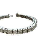 Platinum 9.00 CTW Natural Diamond Tennis Bracelet 38 Round Brilliant Diamonds