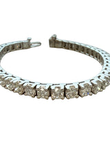 Platinum 9.00 CTW Natural Diamond Tennis Bracelet 38 Round Brilliant Diamonds