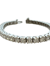 Platinum 9.00 CTW Natural Diamond Tennis Bracelet 38 Round Brilliant Diamonds