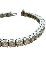 Platinum 9.00 CTW Natural Diamond Tennis Bracelet 38 Round Brilliant Diamonds
