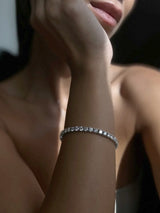 Platinum 9.00 CTW Natural Diamond Tennis Bracelet 38 Round Brilliant Diamonds