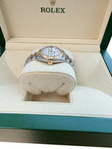 Rolex Lady-Datejust 26mm White Roman Diamond Dial Steel Yellow Gold Watch 69173