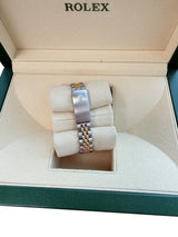 Rolex Lady-Datejust 26mm White Roman Diamond Dial Steel Yellow Gold Watch 69173