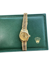 Rolex Lady-Datejust President 26mm Champagne Dial Yellow Gold Women's Watch 6917