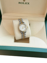 Rolex Lady-Datejust 26mm Two-Tone Silver Sunburst Dial Automatic Watch 69173