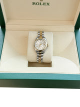 Rolex Lady-Datejust 26mm Two-Tone Silver Sunburst Dial Automatic Watch 69173
