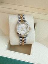 Rolex Lady-Datejust 26mm Two-Tone Silver Sunburst Dial Automatic Watch 69173