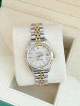 Rolex Lady-Datejust 26mm Two-Tone Silver Sunburst Dial Automatic Watch 69173