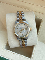 Rolex Lady-Datejust 26mm Two-Tone Silver Sunburst Dial Automatic Watch 69173